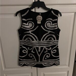 Almatrichi Madrid‎ Spain RARE embroidered Blouse SZ 38